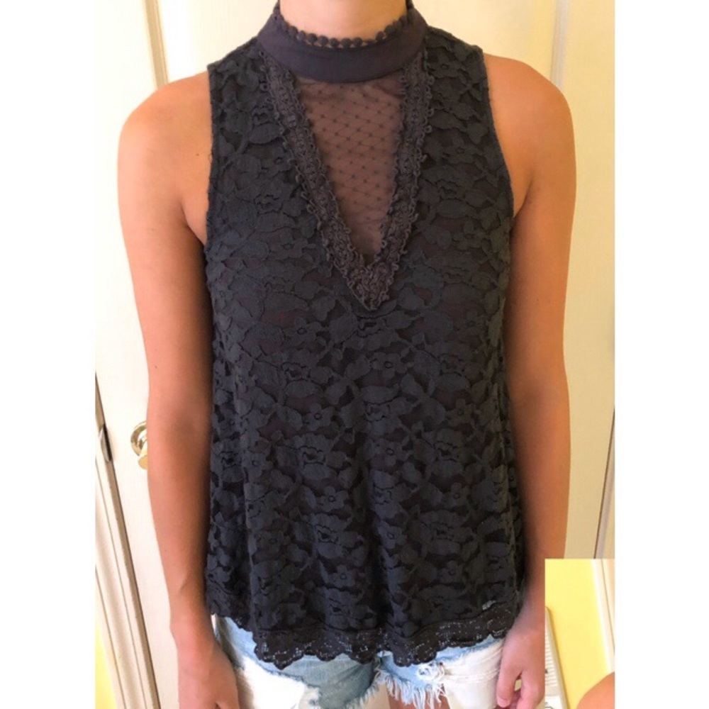Navy Tank Top Blouse